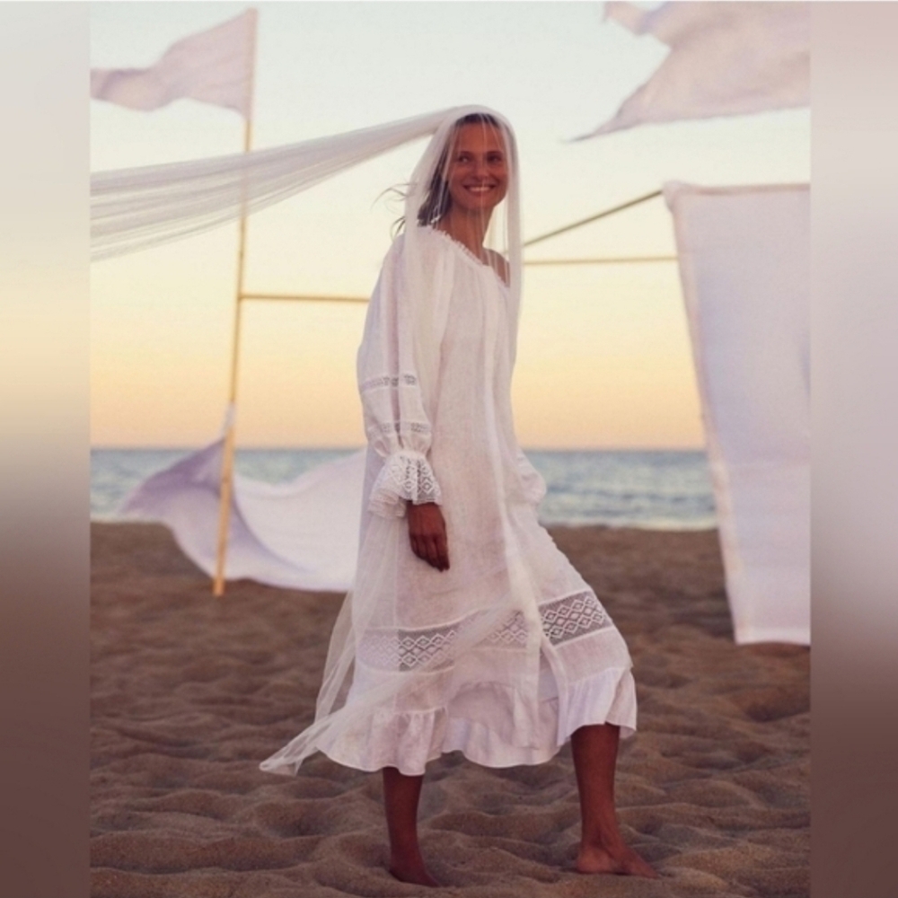 Sleeper Paloma 100% linen midi dress - Picture 1 of 15